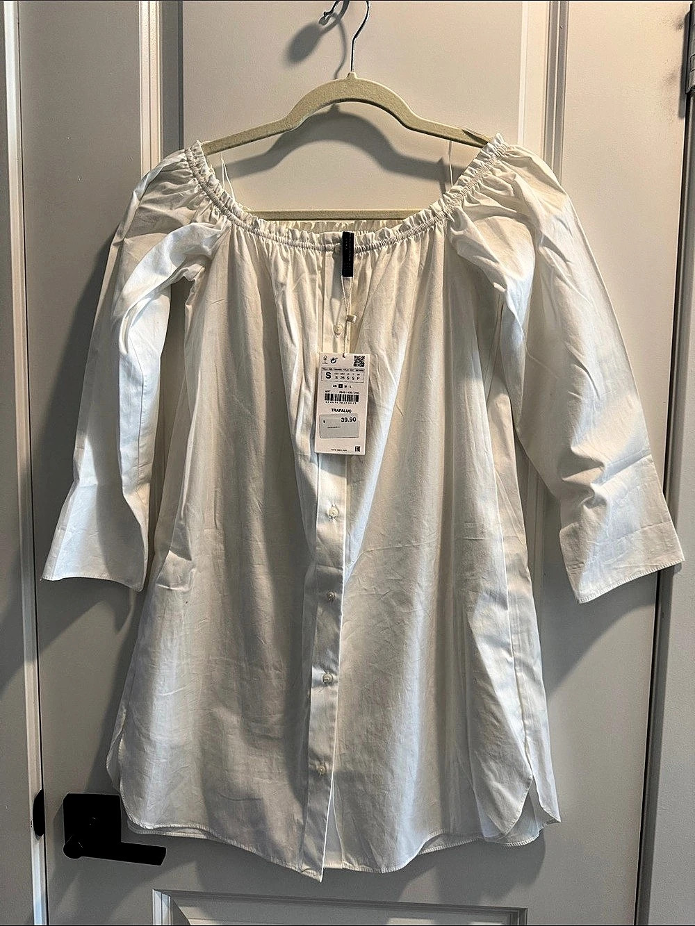 Zara White Blouse Size Small NWT